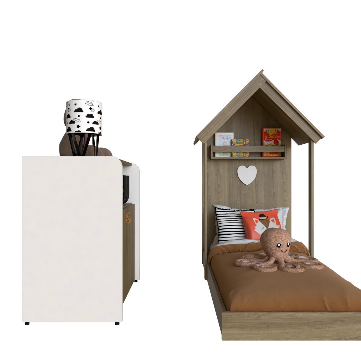 Quarto Infantil com Cama e Armário Espresso Móveis - 7