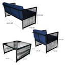 Ver imagem 5 de Conjunto para Área Externa de Corda Náutica - 02 Poltrona Namoradeira Mesa de Centro Santiago