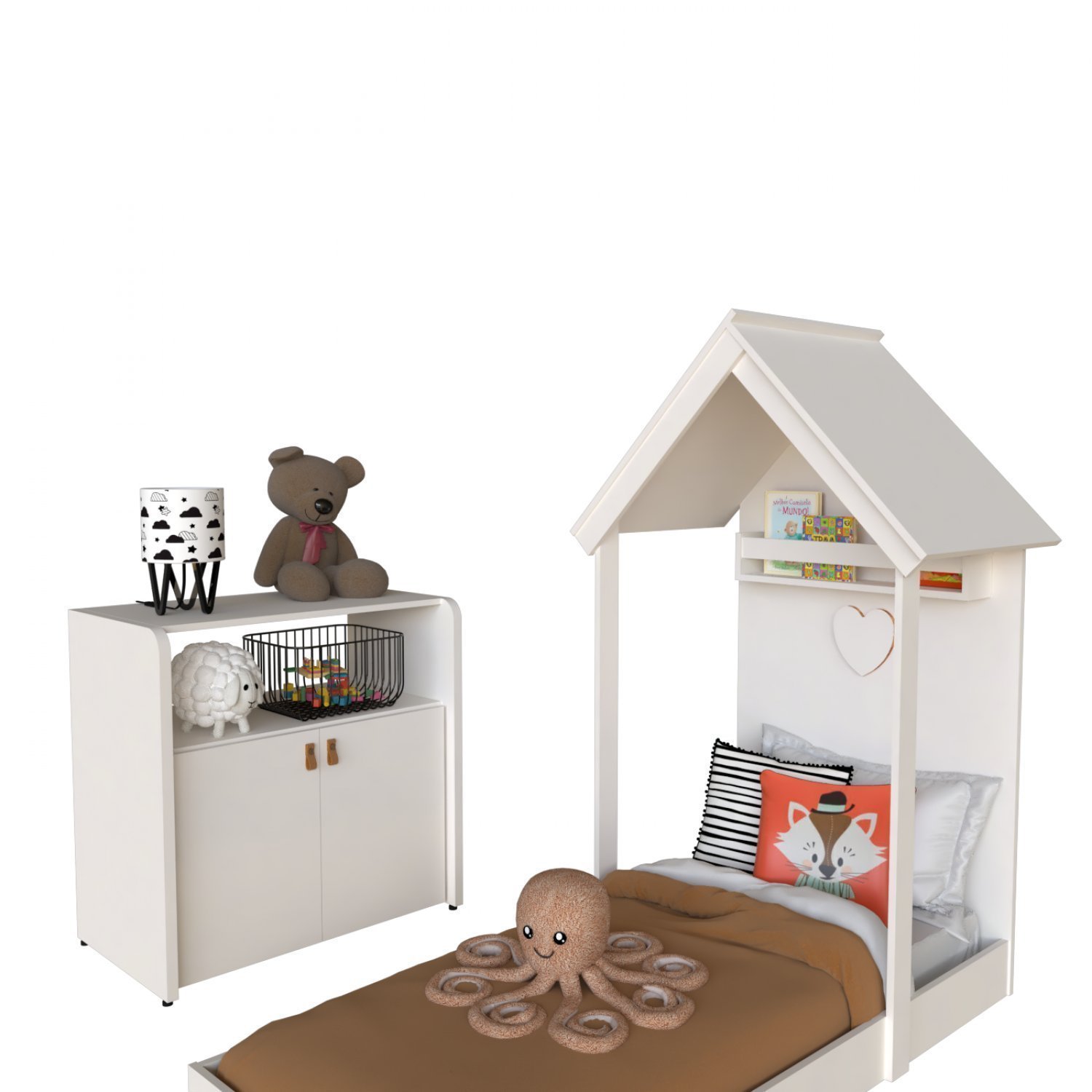 Quarto Infantil com Cama e Armário Espresso Móveis - 5