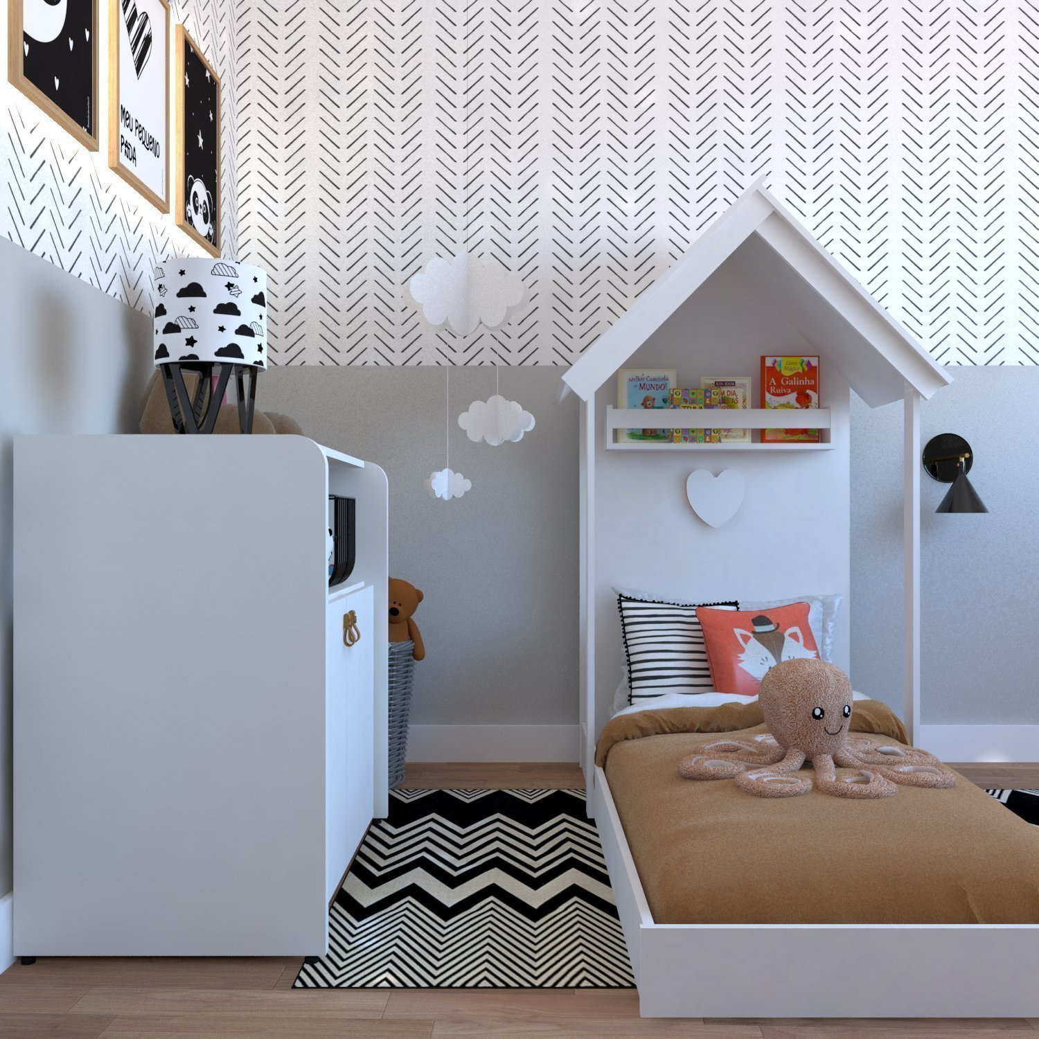 Quarto Infantil com Cama e Armário Espresso Móveis - 12