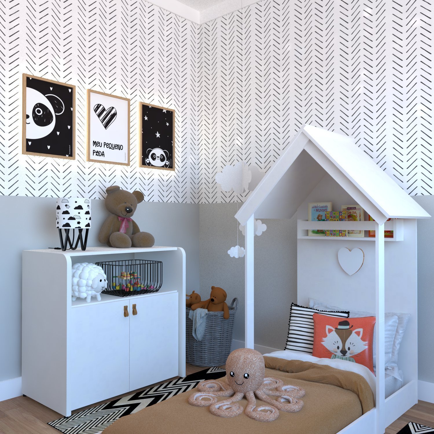 Quarto Infantil com Cama e Armário Espresso Móveis - 10