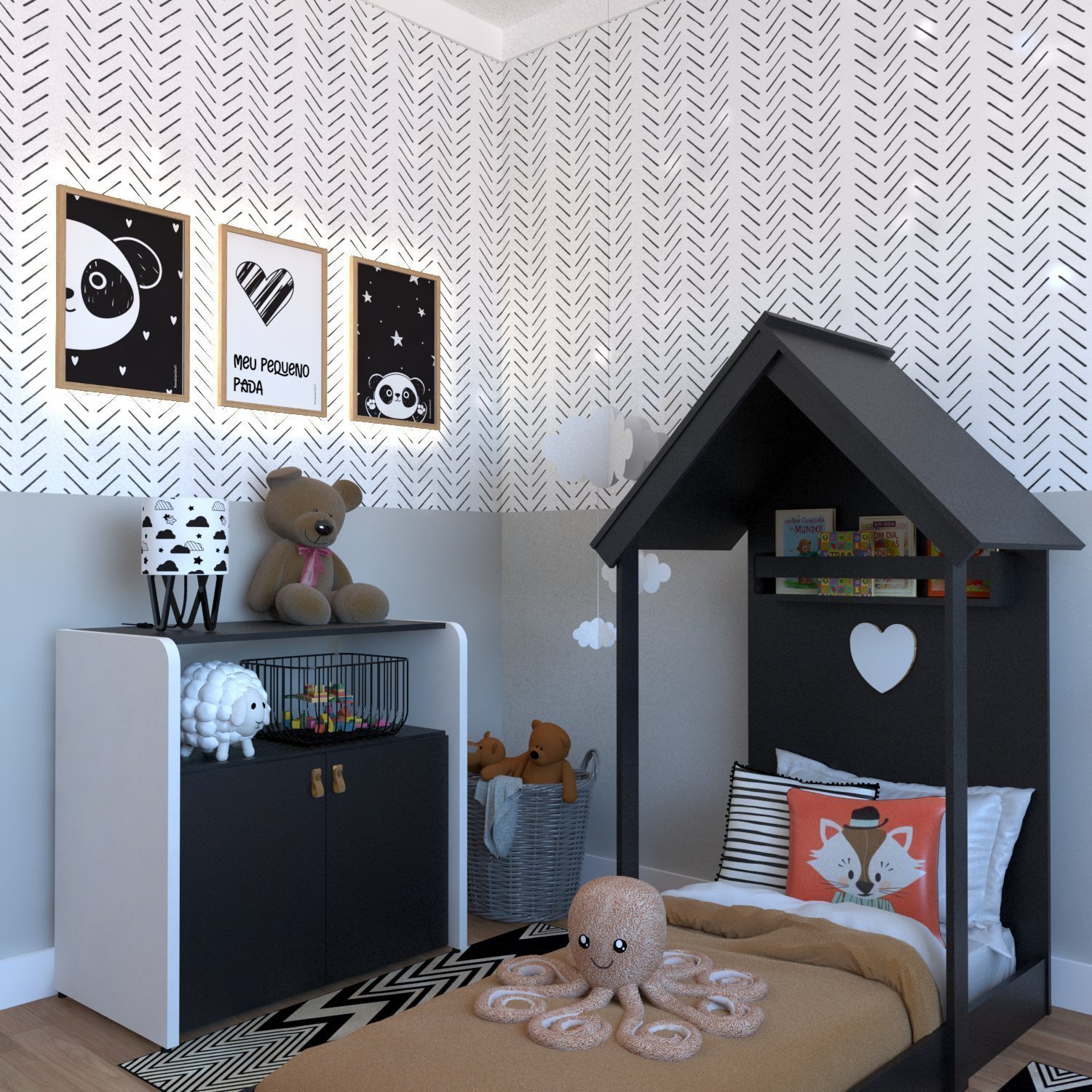 Quarto Infantil com Cama e Armário Espresso Móveis - 10