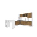 Ver imagem 5 de Cozinha de Canto Modulada Celeste Kappesberg 100% Mdf Branco/nogueira