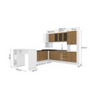 Ver imagem 2 de Cozinha de Canto Modulada Celeste Kappesberg 100% Mdf Branco/nogueira