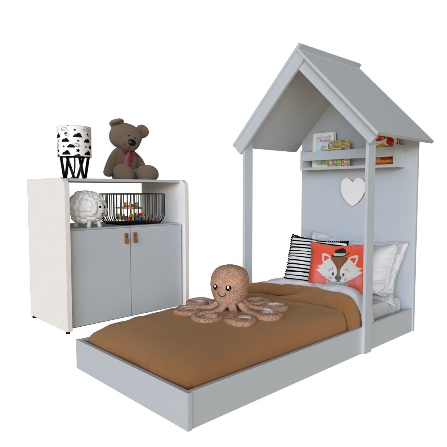 Quarto Infantil com Cama e Armário Espresso Móveis - 2