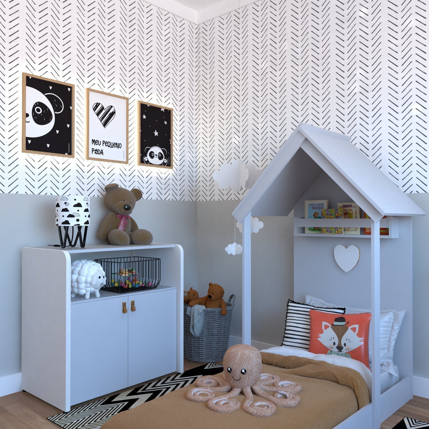 Quarto Infantil com Cama e Armário Espresso Móveis - 10