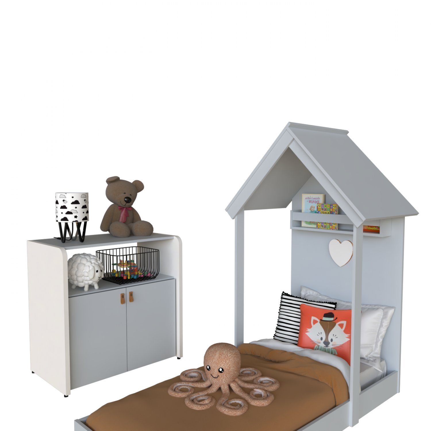 Quarto Infantil com Cama e Armário Espresso Móveis - 5