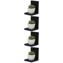 Ver imagem 1 de Kit com 4 Mini Prateleiras Buzios 15 X 12cm - Preto