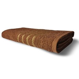 Jogo de Toalha 2 Banho 2 Rosto 1 Piso - 5pçs Coleção Dubai 100% Algodão Marrom - 2