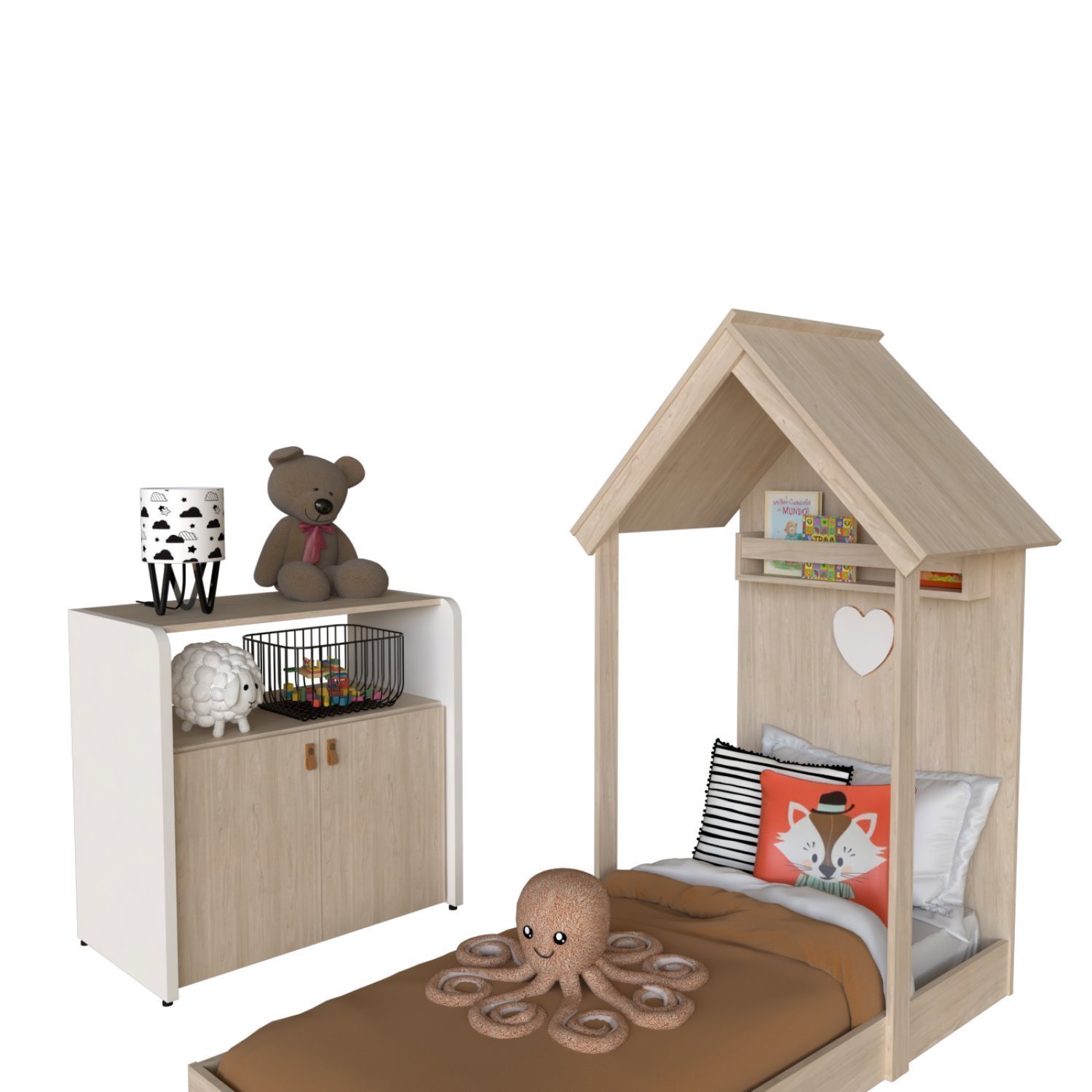 Quarto Infantil com Cama e Armário Espresso Móveis - 5