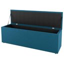 Ver imagem 5 de Cabeceira E Baú Cama Box Solteiro Cora 90cm Suede Turquesa