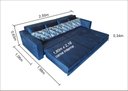 Ver imagem 4 de Sofá Cama bx03_MM com 2.50m que se Transforma em Cama Resistente e Confortável em Sued