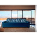 Ver imagem 1 de Sofá Cama bx03_MM com 2.50m que se Transforma em Cama Resistente e Confortável em Sued