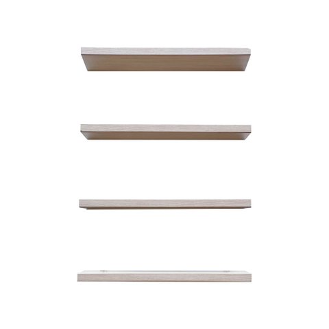 Kit 4 Prateleiras 100% MDF cor SNOW 30x10x1,5cm + Suporte de instalação