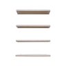 Kit 4 Prateleiras 100% MDF cor SNOW 30x10x1,5cm + Suporte de instalação - 1