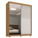 Ver imagem 5 de Guarda Roupas Solteiro 100% MDF 2 Portas de Correr Espelho 3 Gavetas com Pés Natale