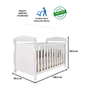 Ver imagem 3 de Berço Americano Marquesa 100% Mdf 3 em 1 Mini Cama Peroba - Branco