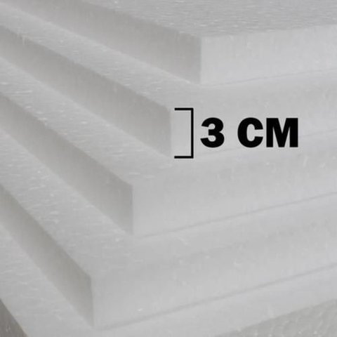 Placa de Isopor Eps Espessura 3cm (kit 10 Unidades)