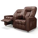 Ver mais imagens de Poltrona Reclinável para Cinema 2 Lugares Praddo Fh9 Pu Marrom - Mpozenato