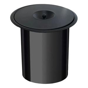 Lixeira De Embutir 3L Inox Preto Fosco Cozinha Cesto Black