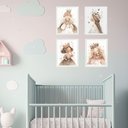 Ver imagem 1 de Kit 4 Quadros Infantis Menininhas Princesas 24x18cm - com Vidro:moldura Branca