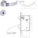 Ver imagem 2 de Fechadura Interna Arc 4086546/55 - Cromado Escovado Arouca