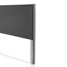 Cabeceira Cama Box Queen 1,60m Estofada Havai Veludo Cinza Claro - 5