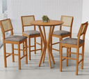 Ver imagem 1 de Mesa Bistrô Simpatia 4 Banquetas Jade Tela Jcm Cinamomo