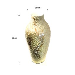 Vaso Decorativo Cerâmica Flores Buquê Arranjo Flor Objeto Decoração Centro Mesa Adorno Aparador 26cm - 5