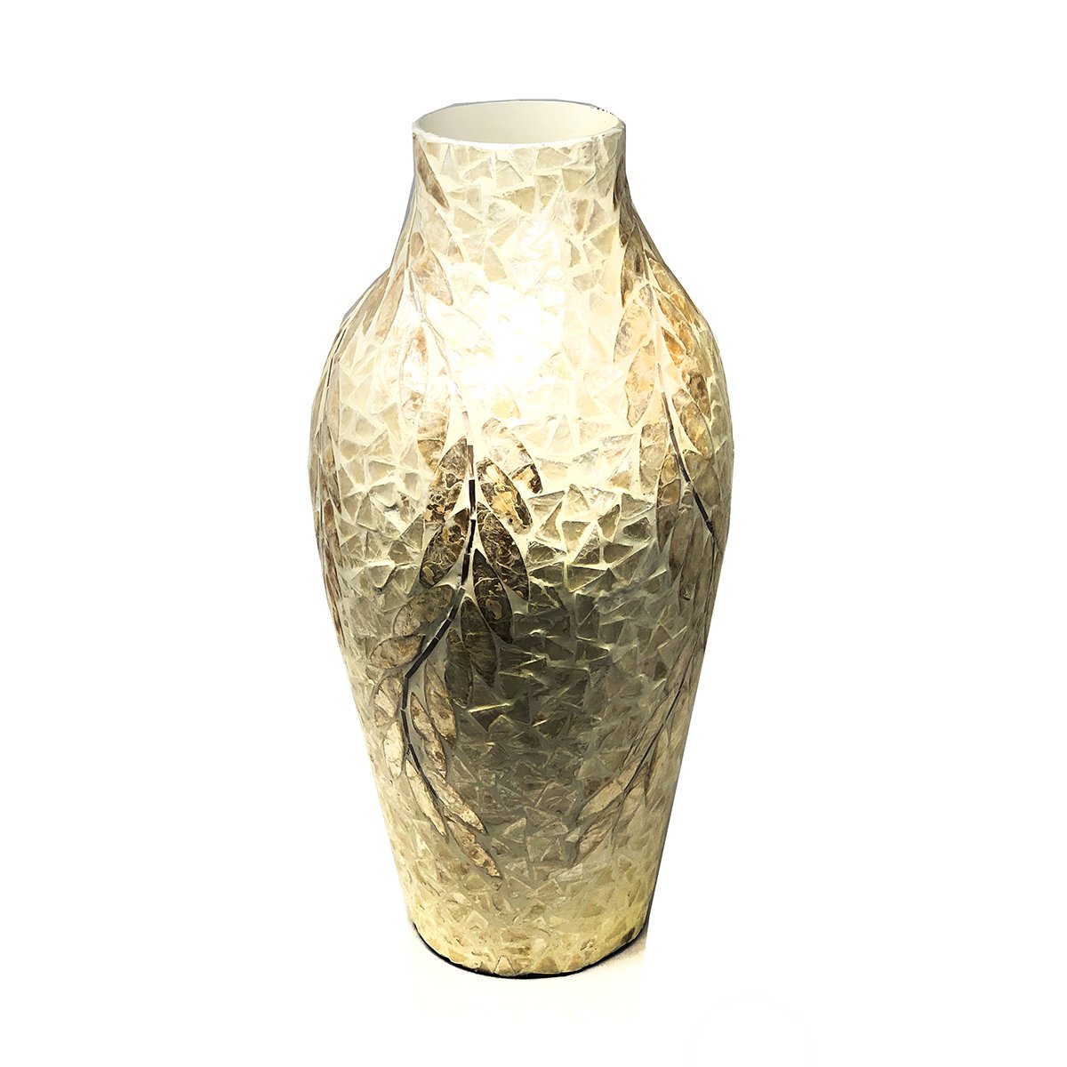 Vaso Decorativo Cerâmica Flores Buquê Arranjo Flor Objeto Decoração Centro Mesa Adorno Aparador 26cm - 6