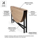 Ver imagem 2 de Mesa de Jantar 4 Lugares Redonda Dobrável Prática Jade - Straub Web