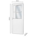 Ver imagem 2 de Porta de Alumínio Postigo 210x90cm com 2 Vidros Mini Boreal Linha Solida MGM