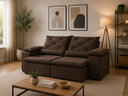 Ver imagem 1 de Sofa Beatriz 1.95 Nobly Veludo Marrom