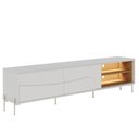 Ver mais imagens de Rack para Sala de Estar TV 75 pol com LED Pés Industrial 216cm Salerno C04 Off White Matte Freij