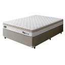 Ver imagem 1 de Cama Box Desmontável Queen Onix D45 com Espuma Ortopédica Madeira Branco Hellen Estofados e Colch