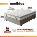 Ver imagem 7 de Cama Box Desmontável Queen Onix D45 com Espuma Ortopédica Madeira Branco Hellen Estofados e Colch