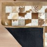 Tapete de Couro Tons Bege Malhado 100x150 Placas 10cm Quadriculado - 4