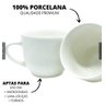 Jogo 6 Xicara Café Chá Porcelana Branco 170ml sem Marca - 3