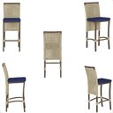 Ver imagem 5 de 7 Banqueta em Alumínio Roma Marrom Corda Náutica Tecido 10