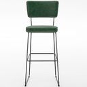 Ver imagem 5 de Kit 5 Banquetas Altas Cozinha Sala Jantar Base em Aço Fixa Allana L02 Facto Verde Musgo - Lyam