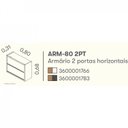 Ver imagem 5 de Armário Aéreo 80cm 2 Portas Horizontais MDF Lisboa Itatiaia