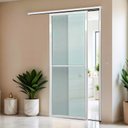 Ver imagem 2 de Porta de Correr Suspensa Vidrao Dir L.25 Branca 210x70 Brimak