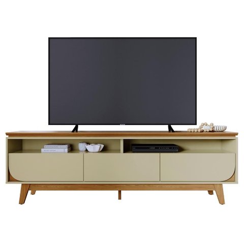 Rack Bancada de Tv 75 Pol 200cm Celina Z10 Cumaru/opala - Mpozenato