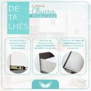 Ver imagem 6 de Quarto Completo Solteiro Juvenil 4 Peças com Guarda Roupa e Bicama Modulado Chiara Branco