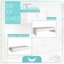 Ver imagem 7 de Quarto Completo Solteiro Juvenil 4 Peças com Guarda Roupa e Bicama Modulado Chiara Branco