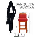 Ver imagem 6 de Banqueta Alta de Madeira Aurora Balcão Cozinha Bistro com Encosto Suede Vermelho