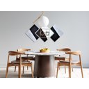 Ver imagem 1 de Quadro Decorativo Cozinha Arte Tela Abstrato Preto e Cinza