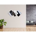Ver imagem 4 de Quadro Decorativo Cozinha Arte Tela Abstrato Preto e Cinza