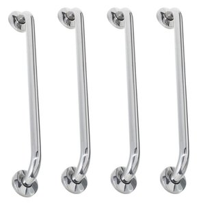 Alça de Apoio 60cm Kit 4 Unidades Inox Barra Cadeirante Idoso Deficiente Segurança Acessibilidade Ba