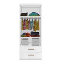 Ver imagem 5 de Guarda-Roupa Solteiro Modulado 2 Portas 2 Gavetas Chiara Branco